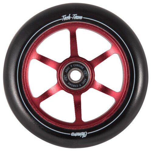 фото Колесо для самоката x-treme 110*24мм. форма 6st (chimera), red techteam