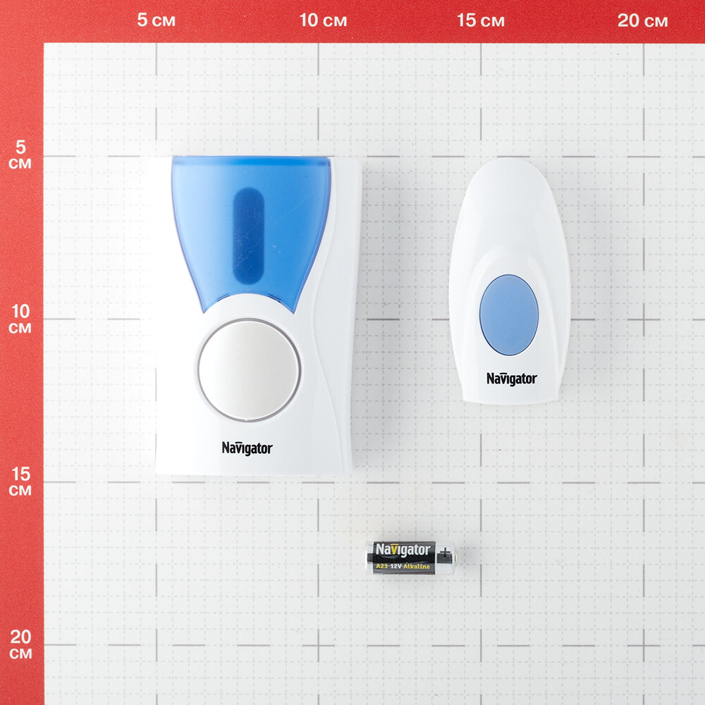 Звонок электрический Navigator NDB-A-DC02-1V1-WH 36 мелодий, беспроводной, 100м (60) - фотография № 5