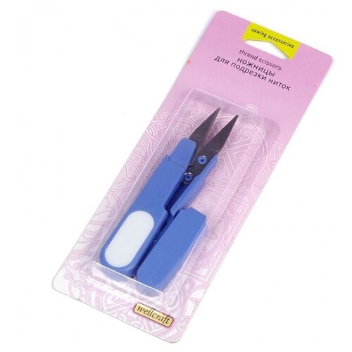 Ножницы для подрезки ниток с пластиковой ручкой Wellcraft 11 см 611523 prym ножницы профессионал 12см для точного обрезания ниток с защитным колпачком мягкие