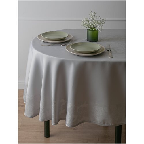 Скатерть на стол овальная 160х260 см тканевая водооталкивающая