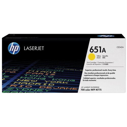 Картридж лазерный HP (CE342A) LaserJet Enterprise 700 M775dn/ f/z, желтый, оригинальный, ресурс 16000 страниц картридж ds ce342a 651a желтый