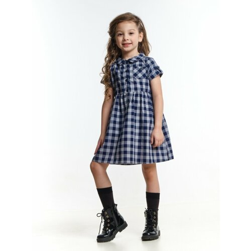 фото Платье mini maxi, размер 140, синий, серый
