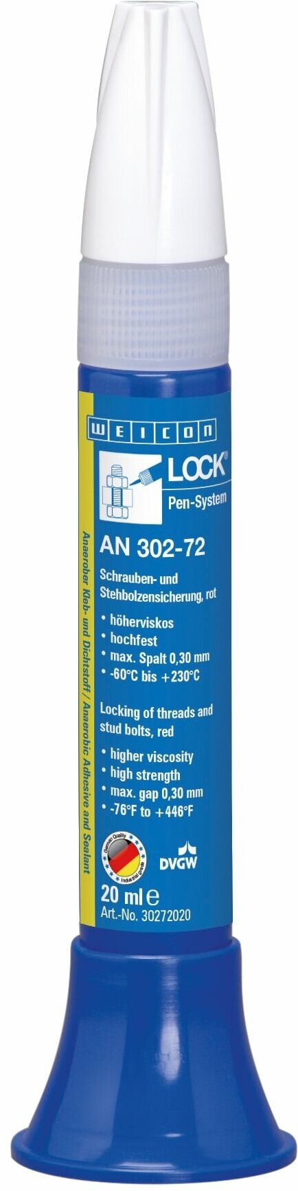 Фиксатор резьбы и распорных болтов WEICONLOCK AN 302-72 (20 мл)