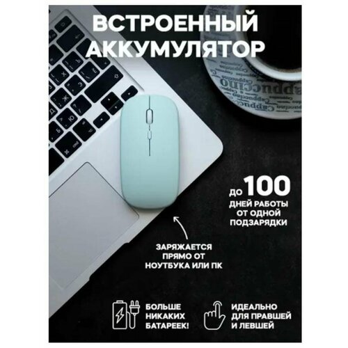 Мышь беспроводная бесшумная голубая 39000₽