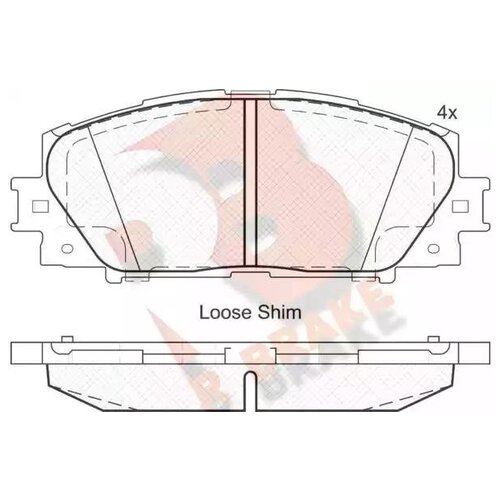 Колодки Тормозные Перед Toyota Aqua 11-/Vitz/Yaris 05-/Premio 07-/Prius 09- R BRAKE арт. RB1774