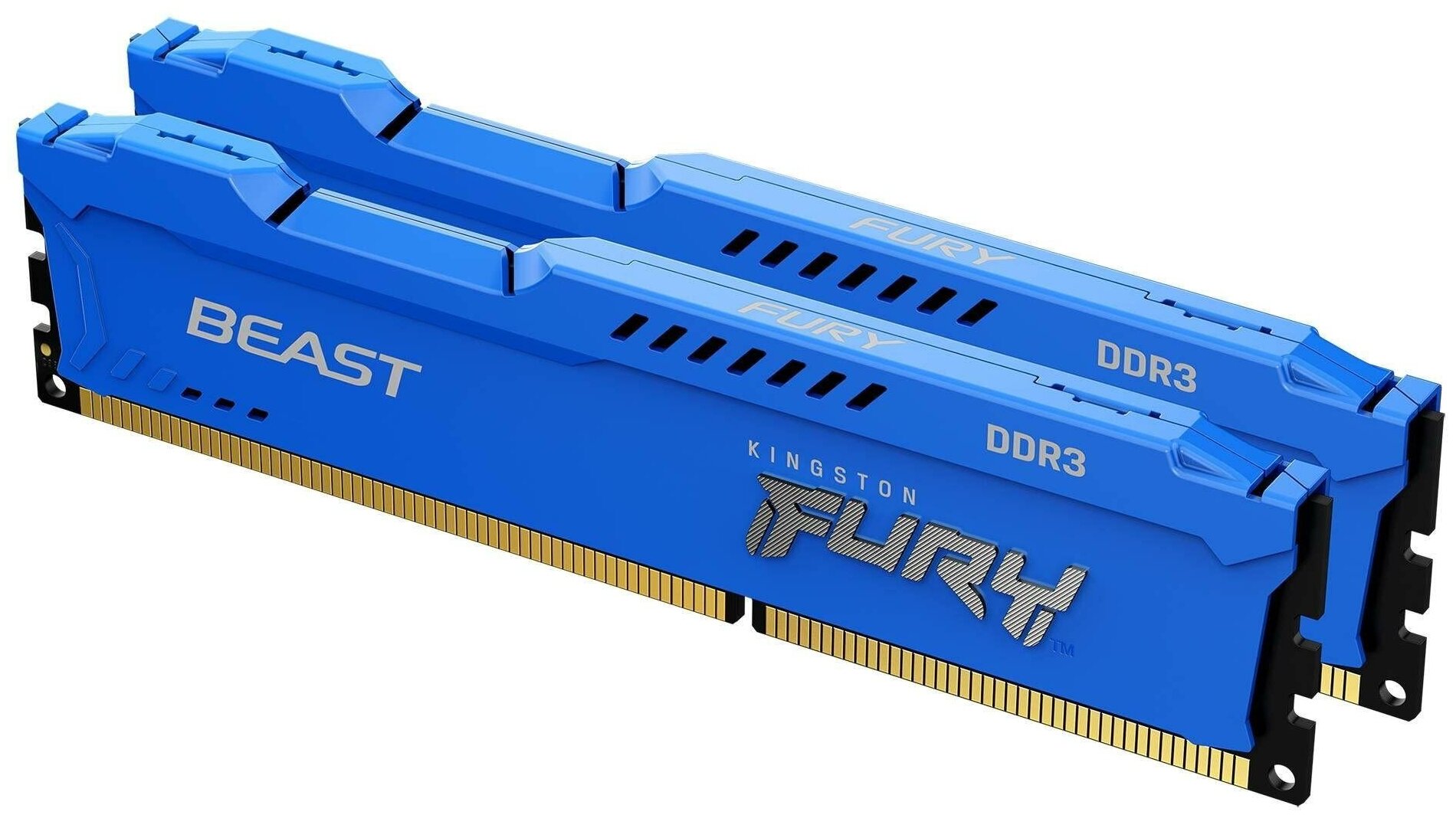 Оперативная память для компьютера Kingston FURY Beast Blue DIMM 8Gb DDR3 1600 MHz KF316C10BK2/8