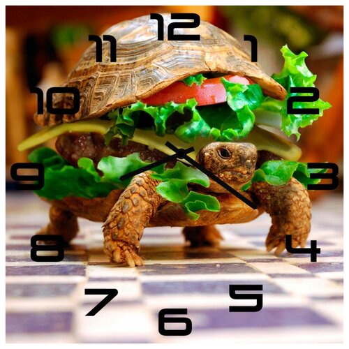 фото Svs настенные часы svs 3502514 черепахобутерброд