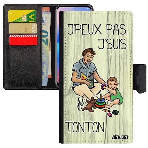 фото Противоударный чехол книжка для мобильного // iphone 8 plus // "не могу - стал дядей!" шутка карикатура, utaupia, светло-серый