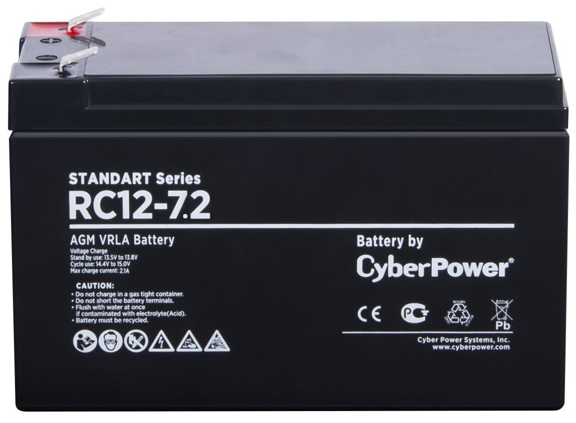 Аккумуляторная батарея CyberPower RС 12-7.2 STANDART series