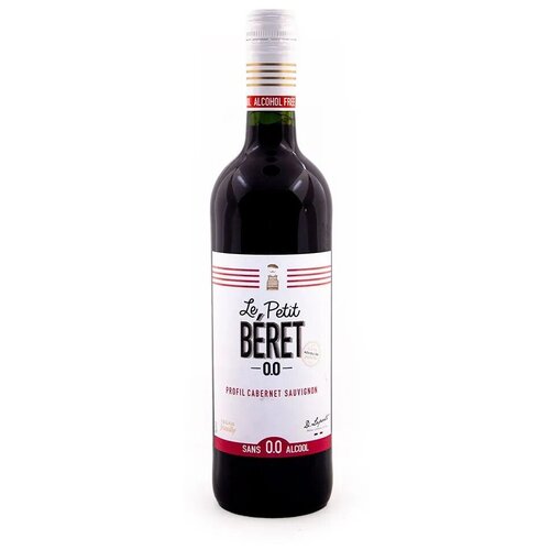 Вино красное безалкогольное Каберне Савиньон (Cabernet Sauvignon), LE PETIT BERET, 0,75 л