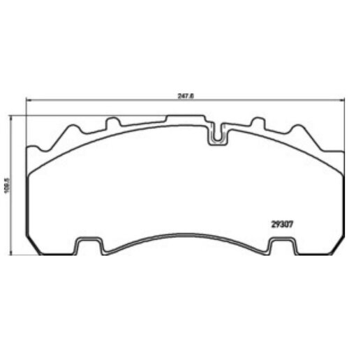 DON CVP093K CVP093K_колодки дисковые 29167/29307 !двойной паз \BPW 03>, KNORR SB4345 1шт