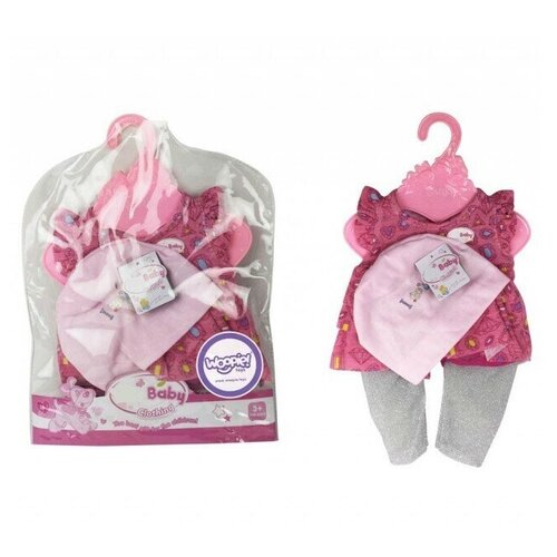 WOOPIE Набор одежды Diamond Платье с шапочкой и леггинсы для кукол 43-46 см / Одежда для Baby Born / Одежда для куклы