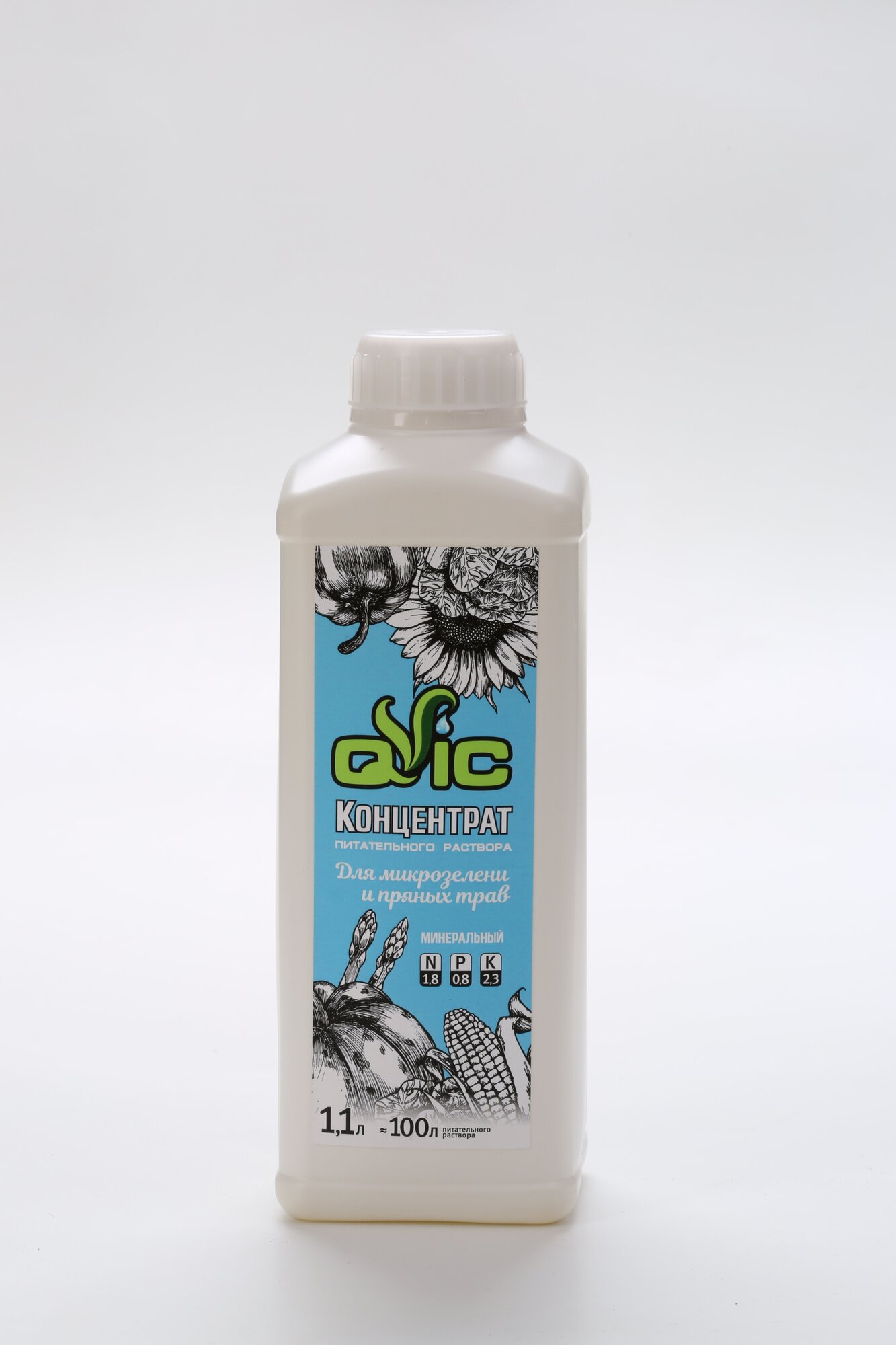 QViC удобрение для микрозелени пряных трав и пищевых цветов для гидропоники - фотография № 1