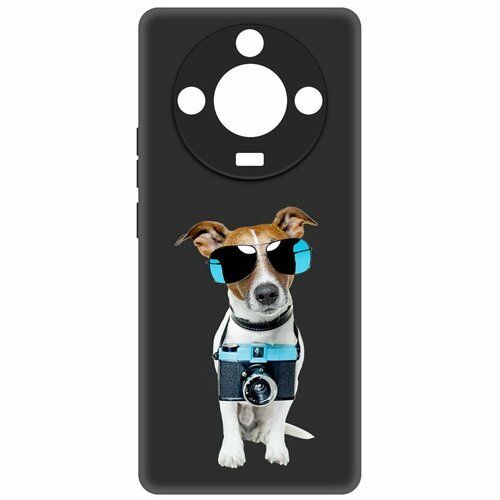 Чехол-накладка Krutoff Soft Case Пес-турист для Realme 11 Pro черный чехол накладка krutoff soft case пес турист для iphone 14 pro черный