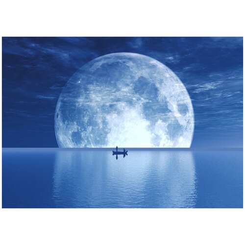 Таинственная луна - Виниловые фотообои, (211х150 см)
