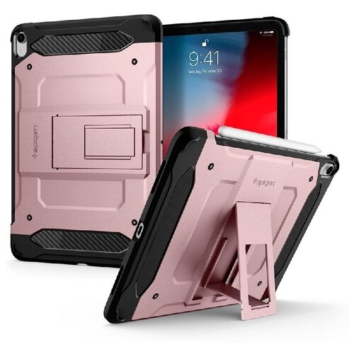 Прочный чехол SPIGEN для iPad Pro 11 (2018) - Tough Armor TECH - Розовое золото - 067CS25223 чехол hoco crystal leather case для ipad pro 11 2018 brown коричневый