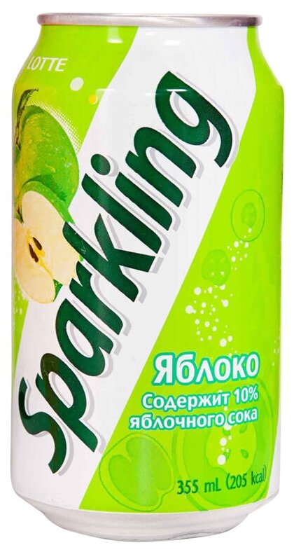 Напиток газированный Sparkling 355 мл Яблоко - фотография № 1