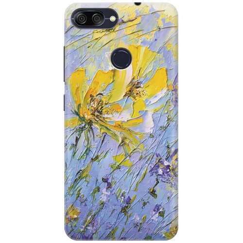 фото Re:pa накладка transparent для asus zenfone max plus (m1) zb570tl с принтом "желтое на синем"