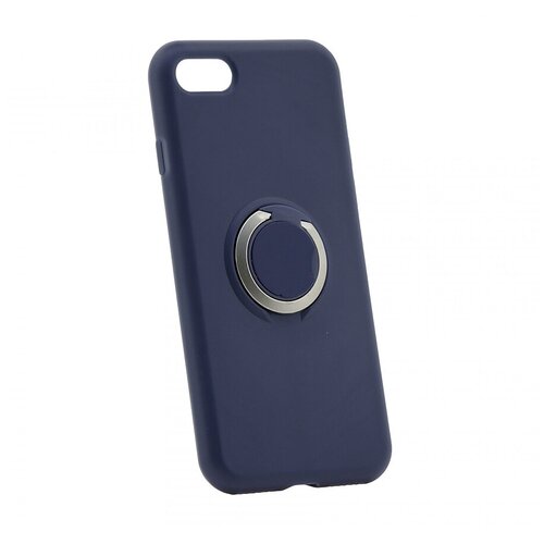 фото Чехол на айфон 7 derbi slim silicone-3 с кольцом темно-синий