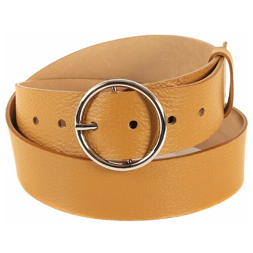 фото Ремень/ремень женский/натуральная кожа/mayger/а-рн-6002/горчичный/100/цельнокроеный/с пряжкой/подарочная коробка