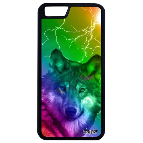 фото Дизайнерский чехол на смартфон // iphone 6 plus // "дикий волк" зверь хищник, utaupia, цветной
