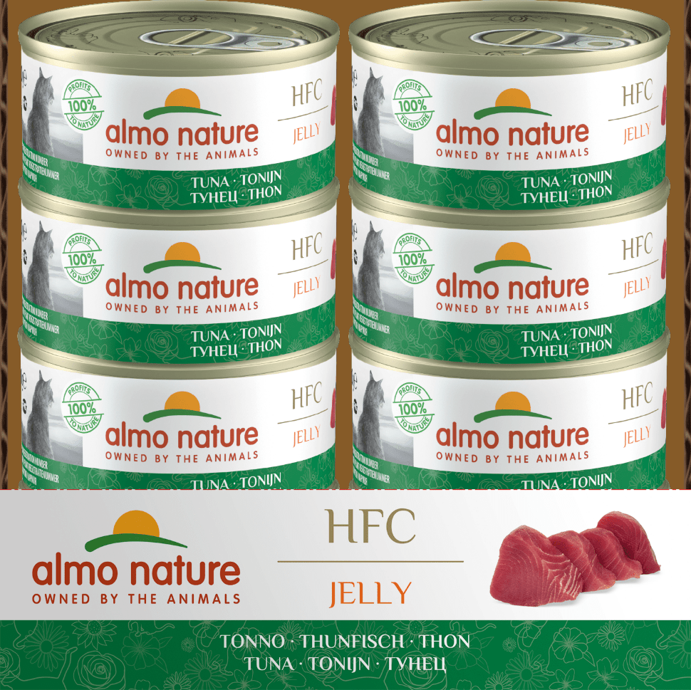 Almo Nature Консервы для Кошек с Тунцом в желе (HFC Jelly - Tuna ) 0,15 кг х 24 шт. - фотография № 5