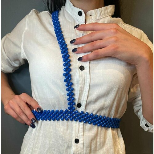 Подтяжки SyuPeyan, размер 46, синий юбка studio 29 мини пояс ремень размер m 46 голубой