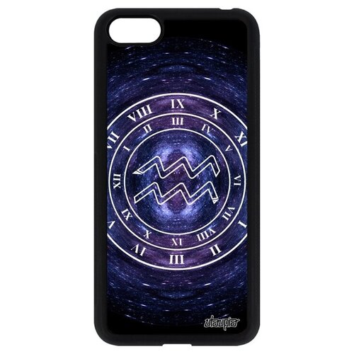 фото Защитный чехол на смартфон // huawei y5 2018 // "зодиак водолей" zodiac созвездие, utaupia, синий