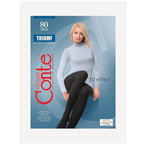 Колготки Conte elegant Triumf, 80 den, размер 3, коричневый