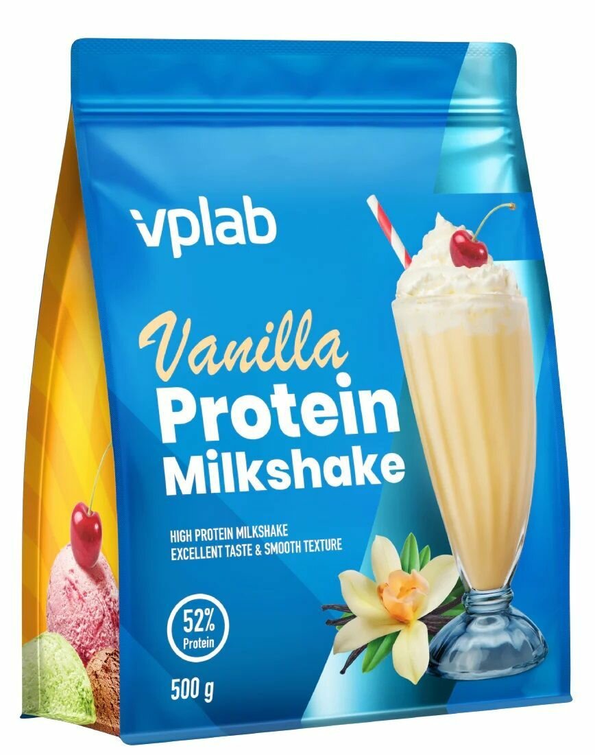 Vplab, Protein MilkShake - 500g (Ваниль)