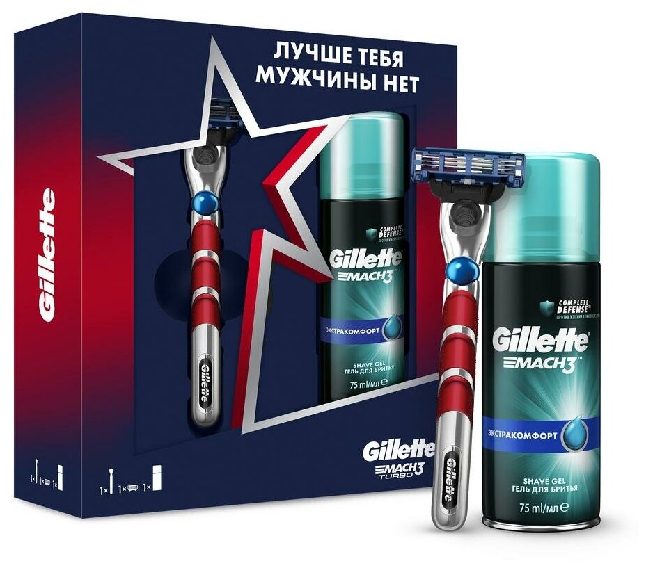    Gillette Mach3 Turbo   1  +    Gillette Mach3