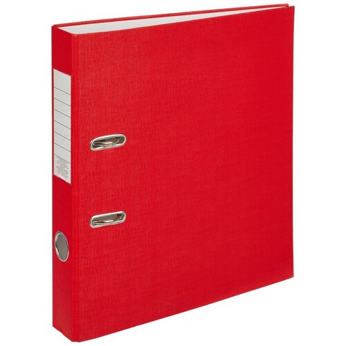 Папка-регистратор Комус (ПВХ, бумага), эконом, 50 мм, красный