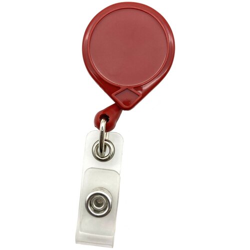 Ретрактор на клипсе с держателем бейджа MINI-BAK, красный