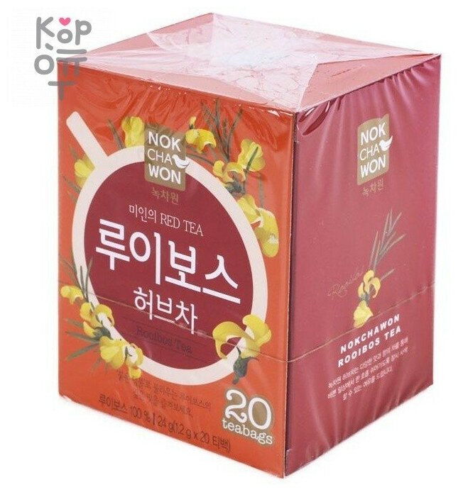 Nokchawon~Красный чай Ройбуш в пакетиках (Корея)~Rooibos Red Tea - фотография № 1