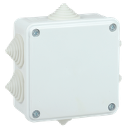 Коробка распаячная КМ для открытой проводки 100х100х45мм IP44 6 вводов белая, IEK UKO11-100-100-045-K01-44 (1 шт.)
