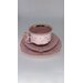 Винтажное фарфоровое чайное трио в нежно-розовых тонах, Чехословакия