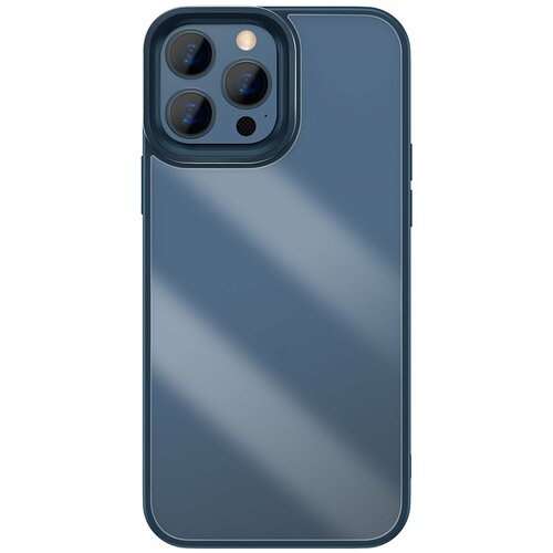 фото Baseus чехол для iphone 13 pro max (6.7) crystal case pc/tpu blue