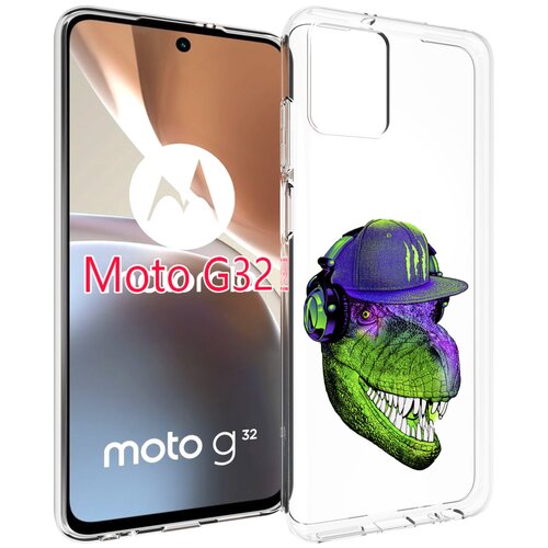 Чехол MyPads Динозавр в кепке для Motorola Moto G32 задняя-панель-накладка-бампер чехол mypads динозавр в кепке для motorola moto g32 задняя панель накладка бампер