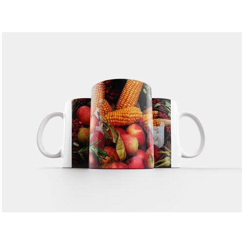фото Кружка "день благодарения, кукуруза, яблоки" 320 мл lotsprints