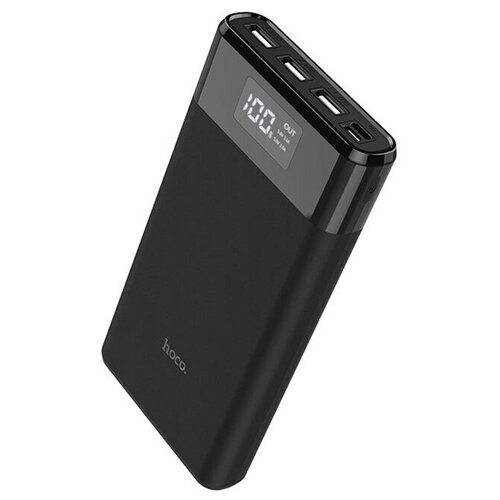 фото Портативный аккумулятор на 30000mah, hoco b35e (led-дисплей, 3 usb), черный