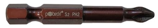 Бита DELUXE PH 2х25 мм S2+Bronze+AntiSlip Pobedit 2 шт./блистер