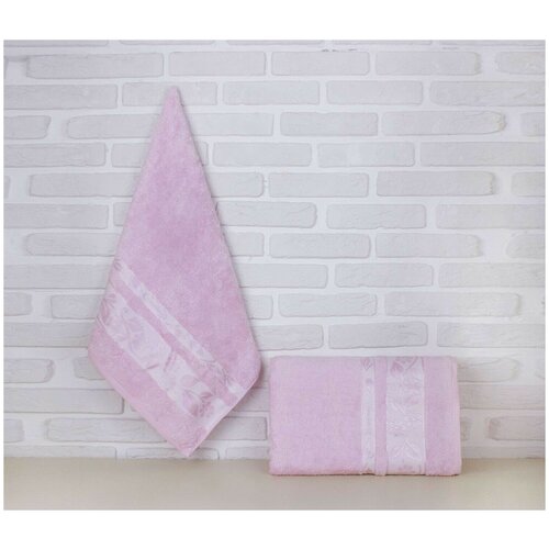 фото Ambiance полотенце бамбук цвет: светло-розовый (50х90 см,70х140 см) br42618