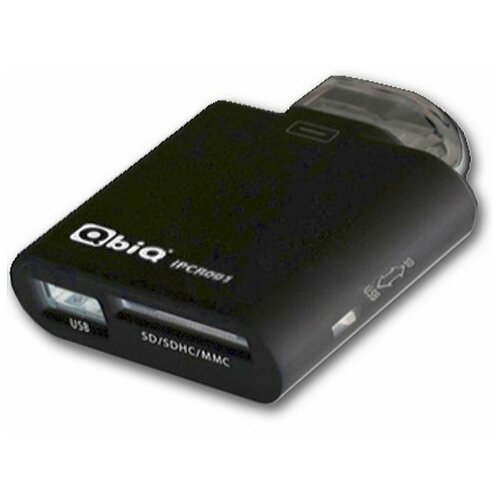 Картридер QbiQ IPCR 001 для App 30pin SD, SDHC-MMC, порт USB Af - чёрный