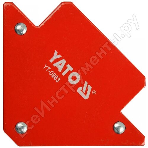 Струбцина магнитная для сварки 115 кг 45 90 135 градусов 82х120х13 мм YATO YT0863 1 шт 594₽