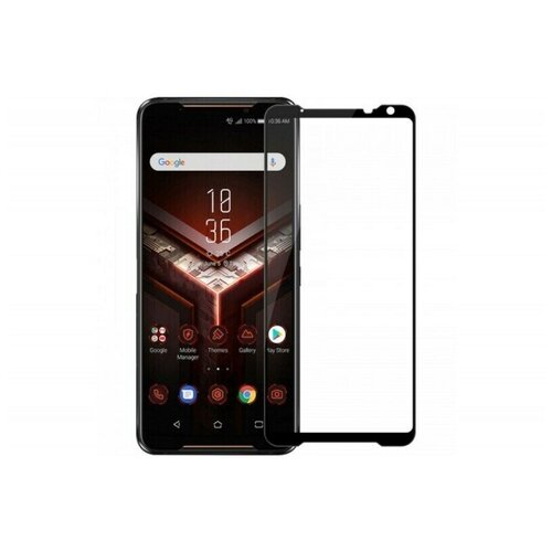 фото Защитное стекло для (asus rog phone 3) олеофобное / закаленное/ противоударное / полноэкранное, full glue (черная рамка) чехлы и стекла
