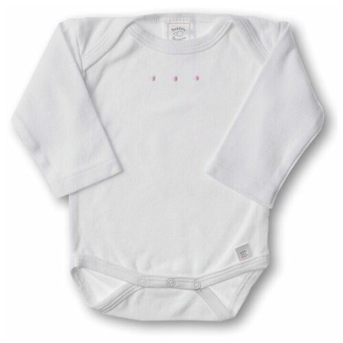 SwaddleDesigns (США) Боди с длинным рукавом для детей 3-6 мес White w/PP Dots