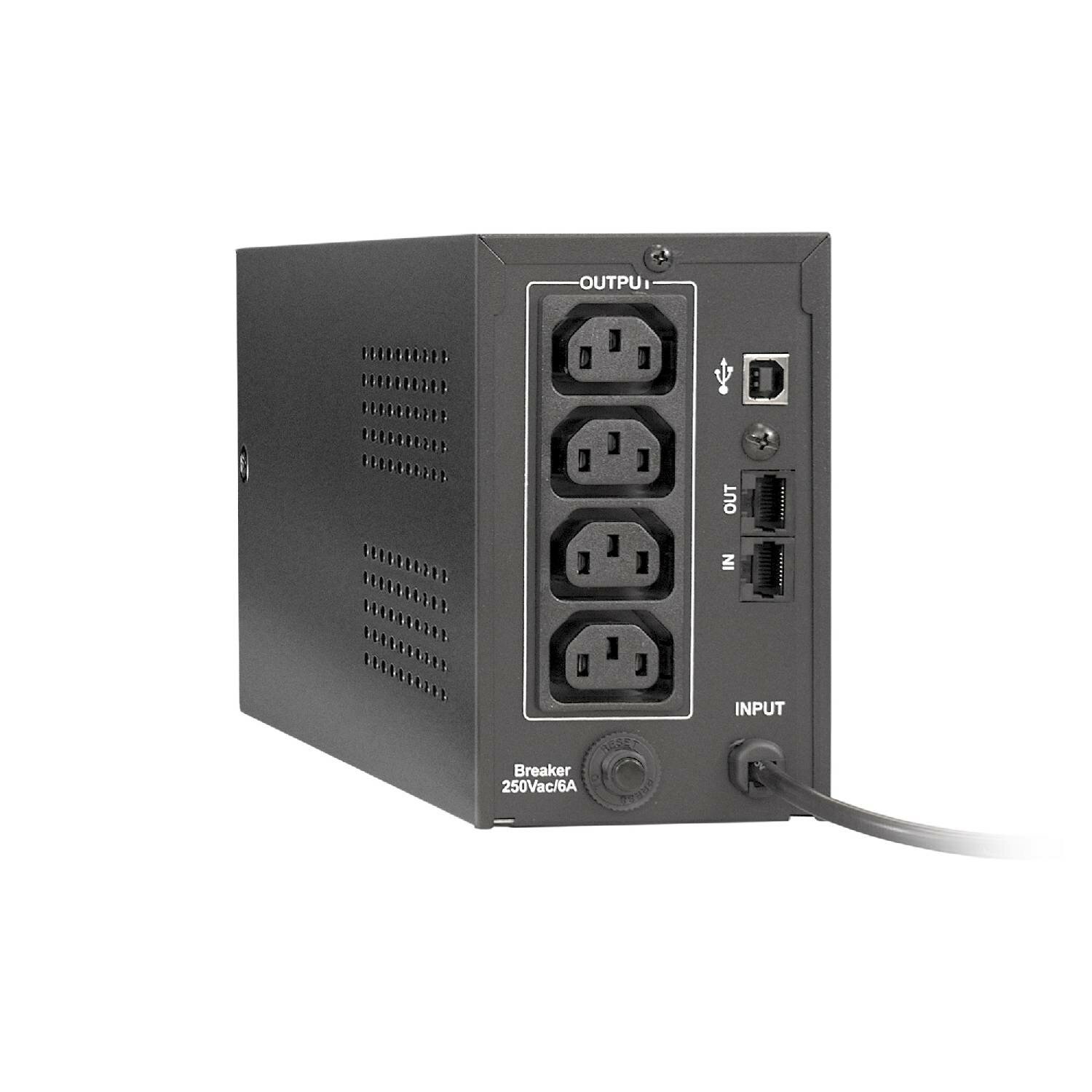 Источник бесперебойного питания Exegate EP285562RUS 800VA/480W, LCD, AVR, 4*IEC-C13, RJ45/11, USB, black - фото №10