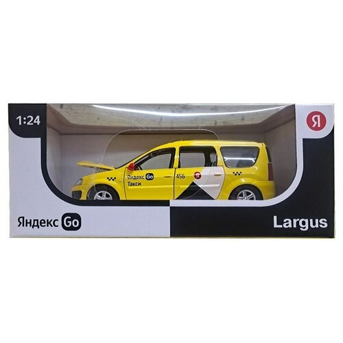 Машина автопанорама LADA LARGUS Яндекс Go, 1/24, желтый, озвучено алисой, в/к 24,5 12,5 10,5 см JB1251481