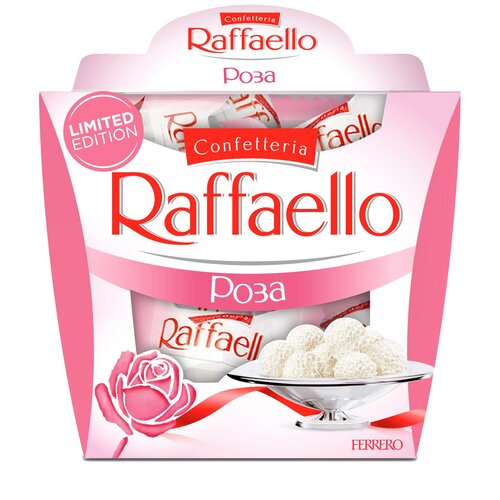 фото Набор конфет raffaello миндаль и кокос с ароматом розы, 150г