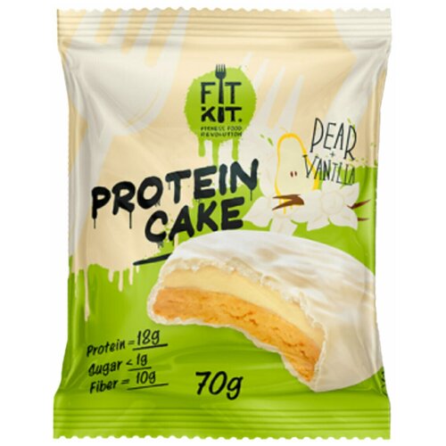 печенье протеиновое fit kit protein cake со вкусом двойного шоколада спортивное питание 70 г Печенье протеиновое Fit Kit Protein cake, со вкусом двойного шоколада, спортивное питание, 70 г